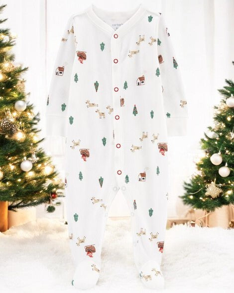 Carter's Thermal Christmas Footed Pajama
