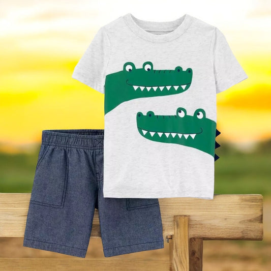 Carter's Alligator Two Piece Short Set