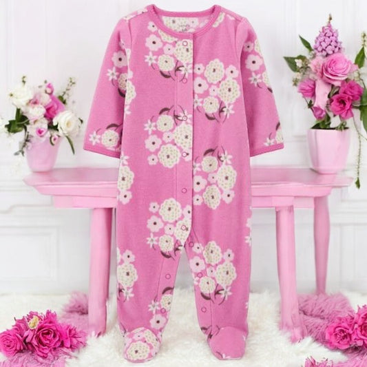 Carter's Girls Spring Floral One Piece Footed Pajama