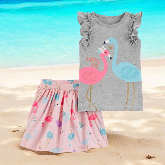 Carter's Girls "Daddy's Girl" Flamingo Two Piece Set